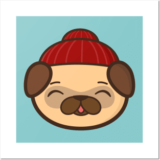 Beanie Pug Is Kawaii And Cute Posters and Art